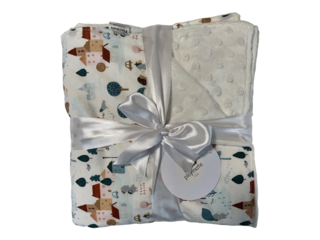 Playmate Baby Accessories, Multi village print 100cm x 100cm