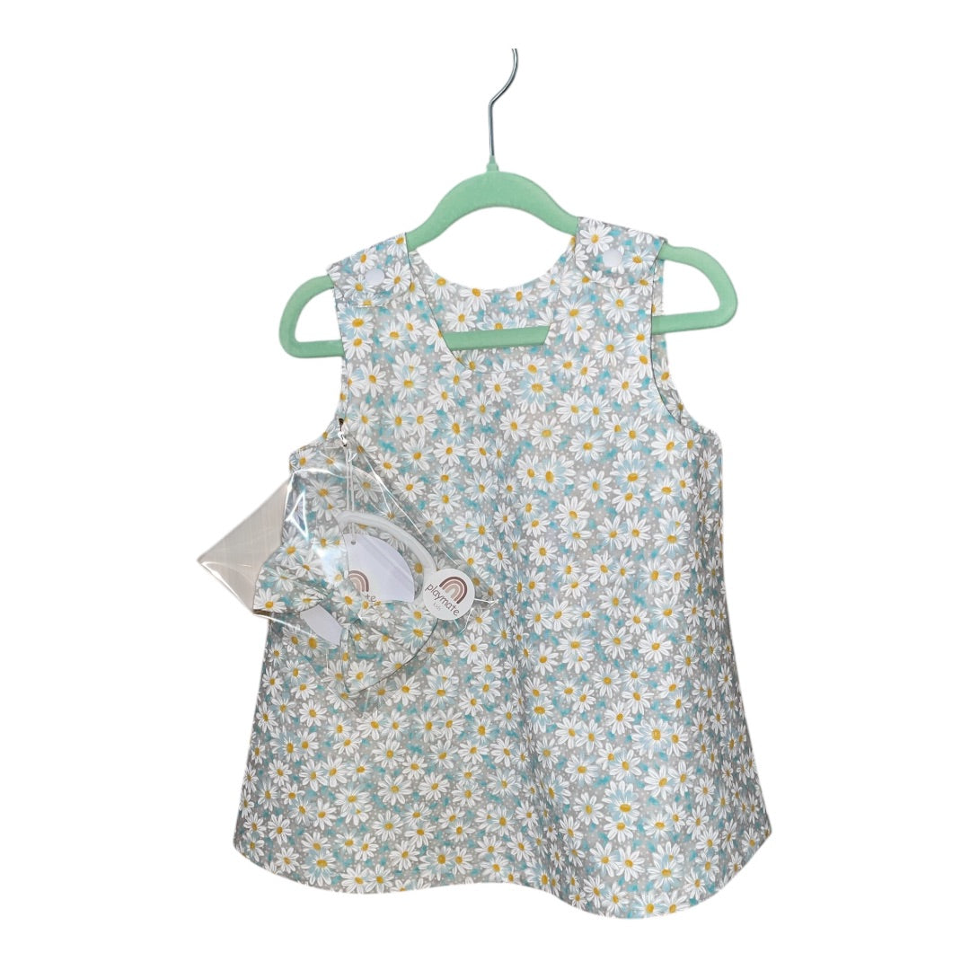 Playmate kids Blue daisy dress with matching head band size 1, Blue daisy 1