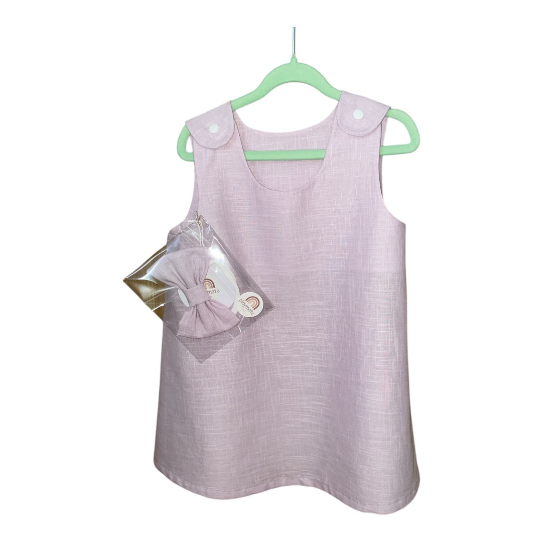 Playmate kids Lilac cotton dress with matching headband, Lilac 4