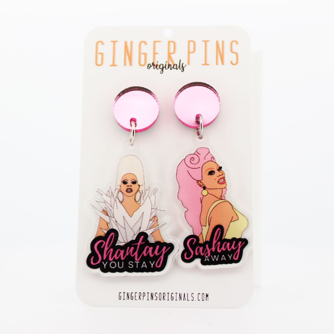 Ginger Pins Originals Ru Paul Shantay Earrings