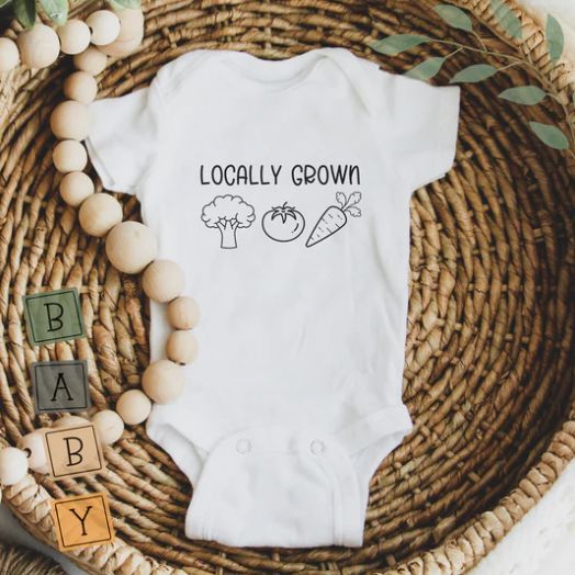 Creations by Julietta Onesie - Locally Grown (6-9M), 6-9M