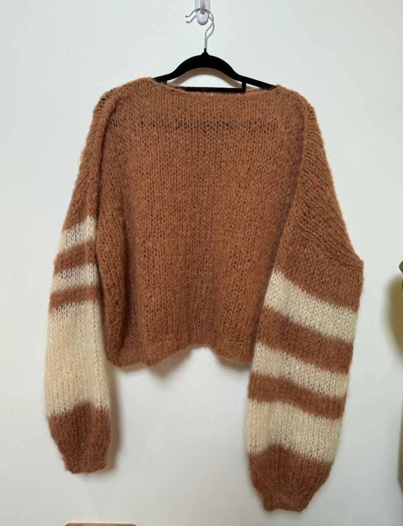 Nat Buckley Knitted Jumper - Brown/White Stripe, Brown/White Stripe Medium