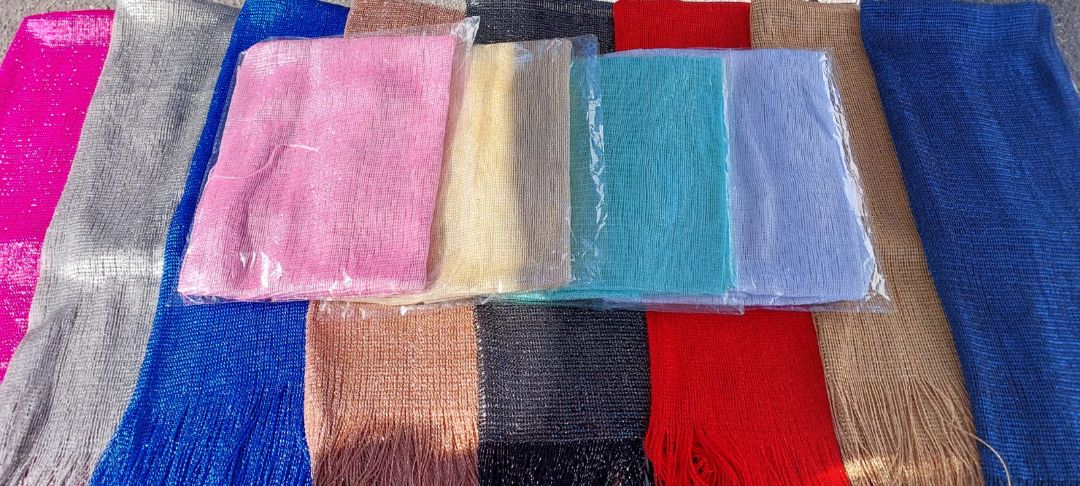 Narayn Merchandise Shimmer with tassels Scarf, mix Size: 190cm x 45cm