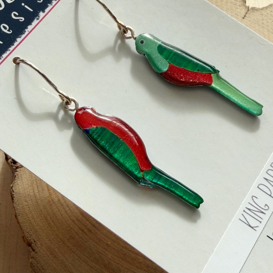 Lacroz & Co. Designs Australian King Parrot Mini Earrings