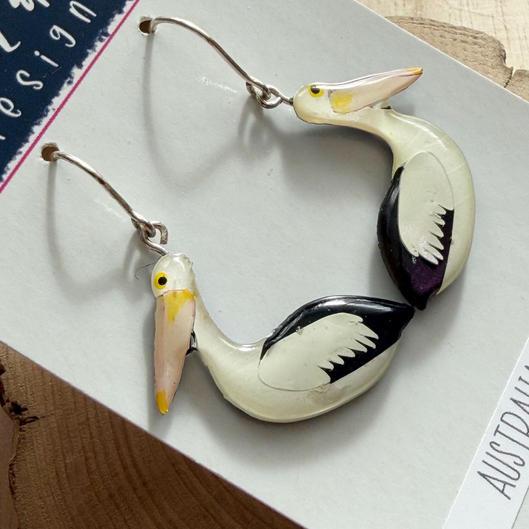 Lacroz & Co. Designs Australian Pelican Mini Earrings