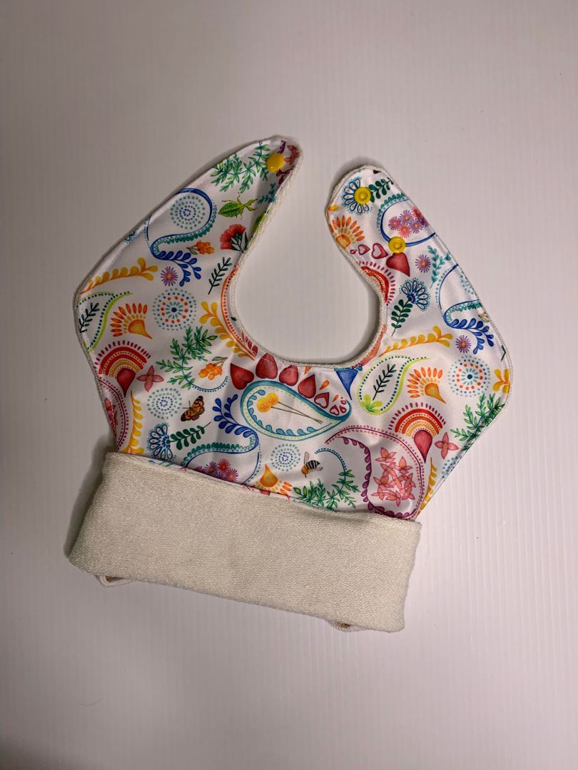 Charlie Rose Handcrafted Bohemian Native Food Catcher Bib, 6-12 months