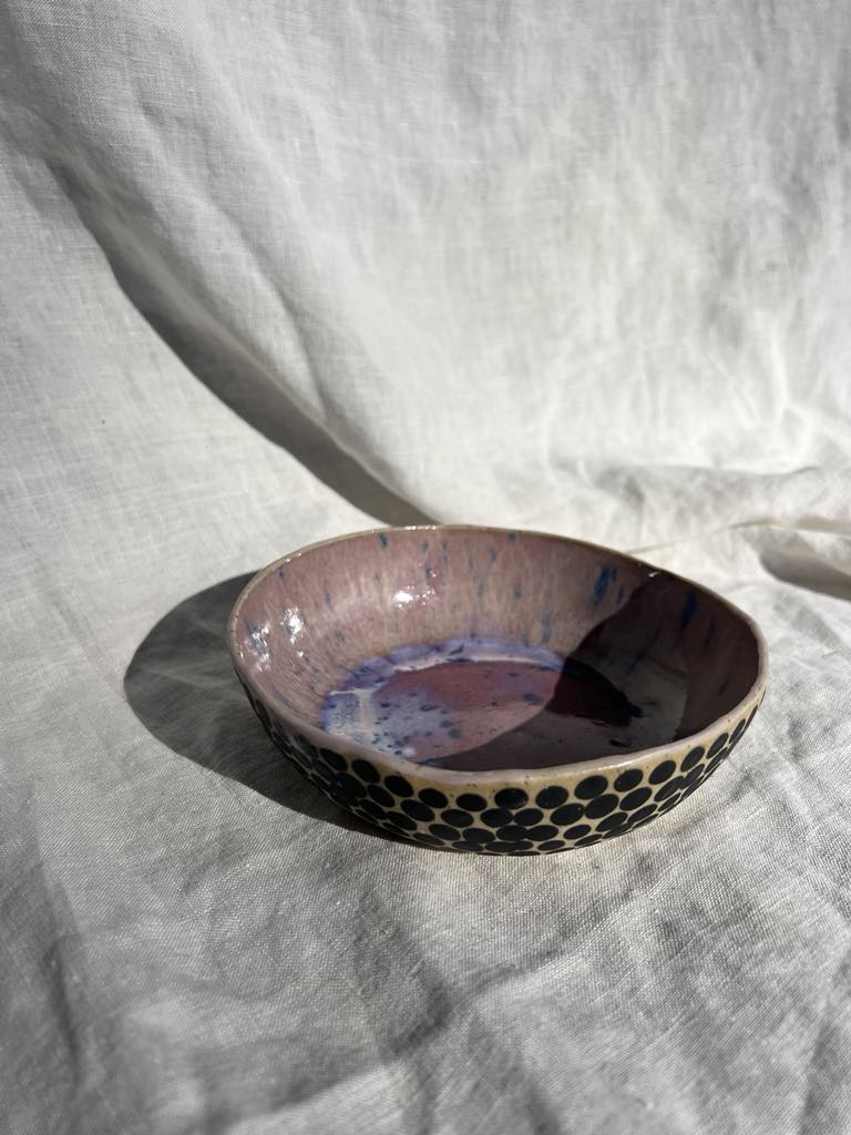 Rainbows & Rivers Violet Organic Spot Bowl, Lilac
