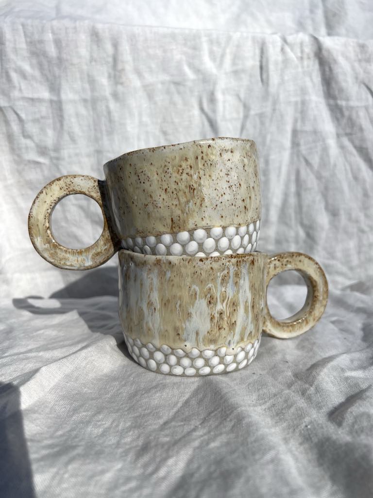 Rainbows & Rivers Sandy Mug, White