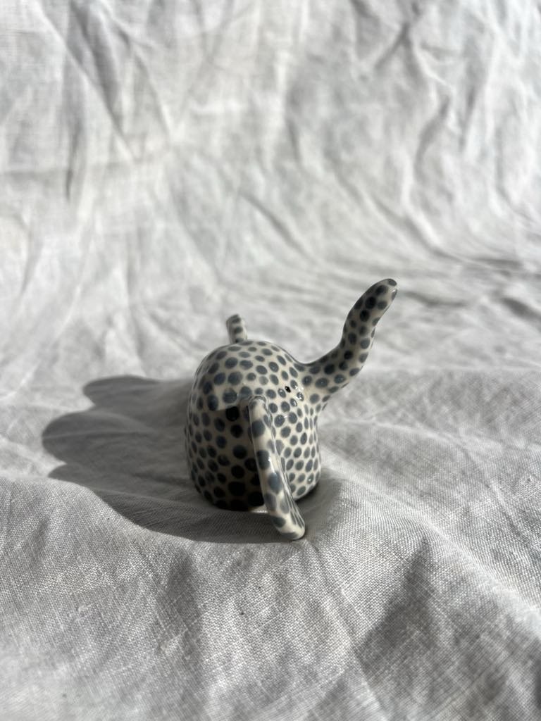 Rainbows & Rivers Ceramic Elephant - Spotty, Grey