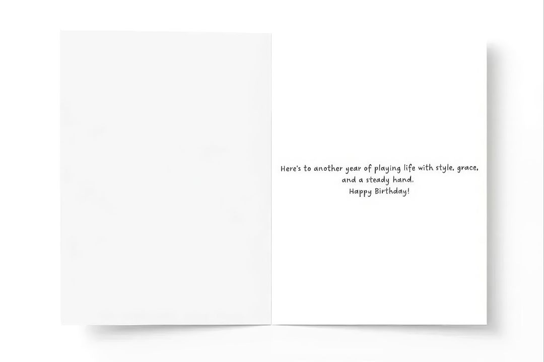 Ink & Spice co Golf themed Happy Birthday card, green A6