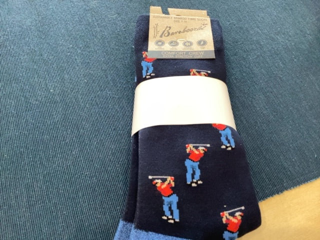 Bamboozld Men’s golfer socks, Navy 7-11