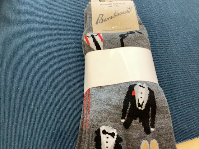 Bamboozld Men’s Out on the town socks, Grey marle 7-11