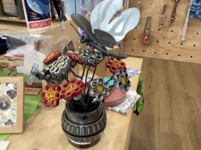 Having a bug of a time garden ornament