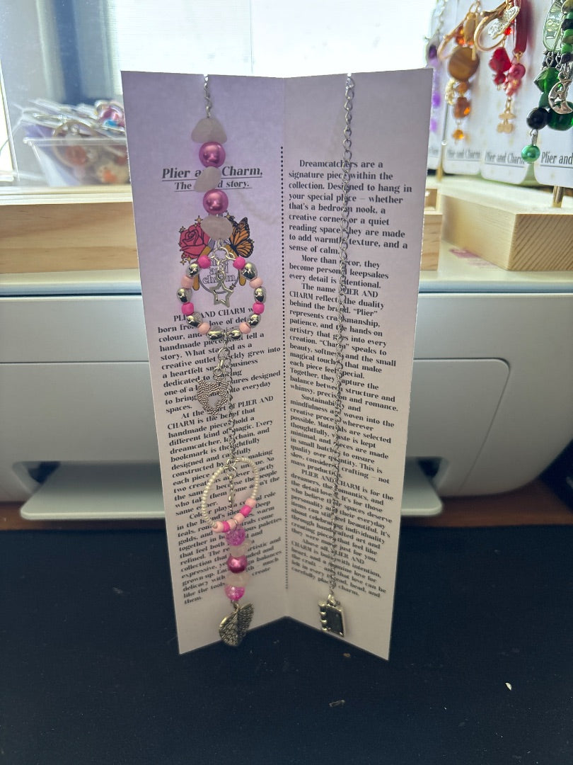 Plier and charm Bookmark, Pink Medium