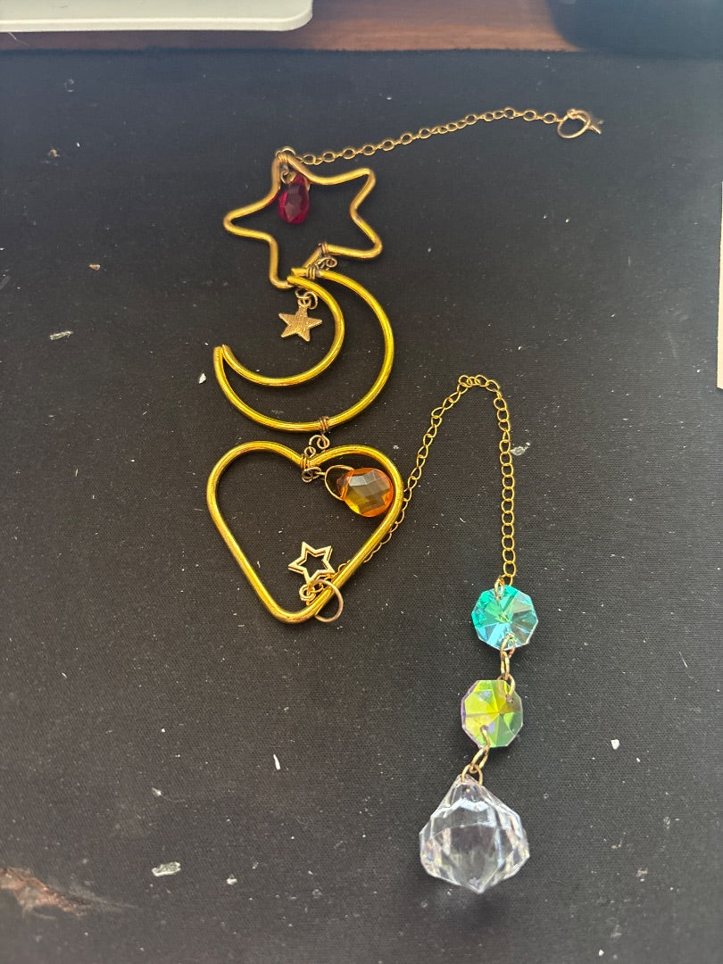 Plier and Charm Suncatcher, Gold Small