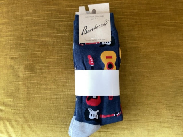 Bamboozld Guitar socks, Navy 7-11