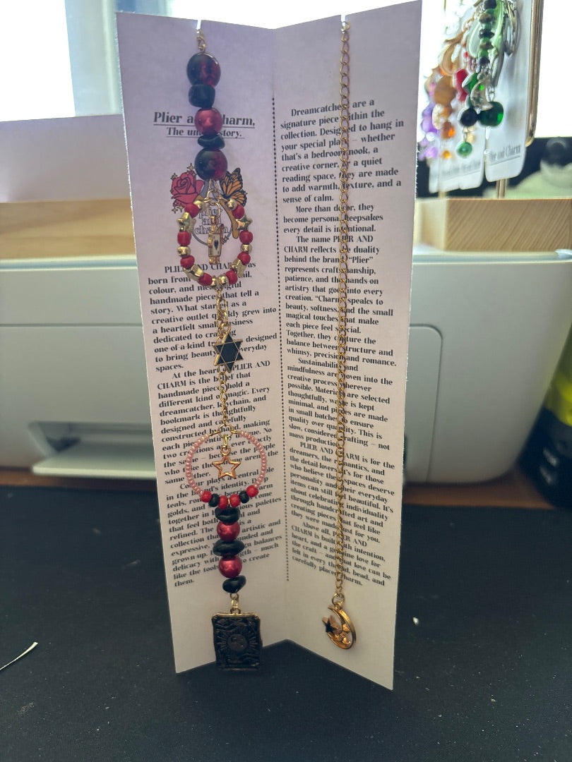 Plier and Charm Bookmark, Red Medium