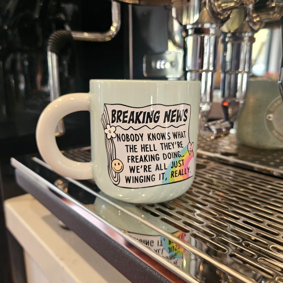 Creations by Julietta Coffee Mug - Slogan (Breaking News), Mint 370ml