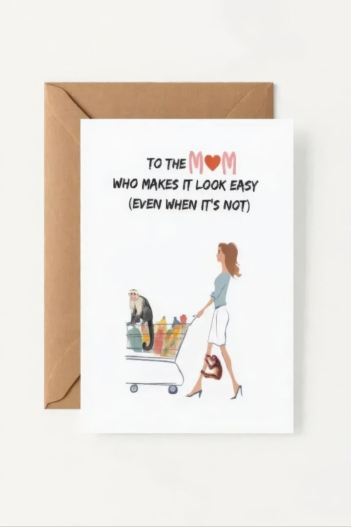 Ink & Spice co Motherhood card, brown A6