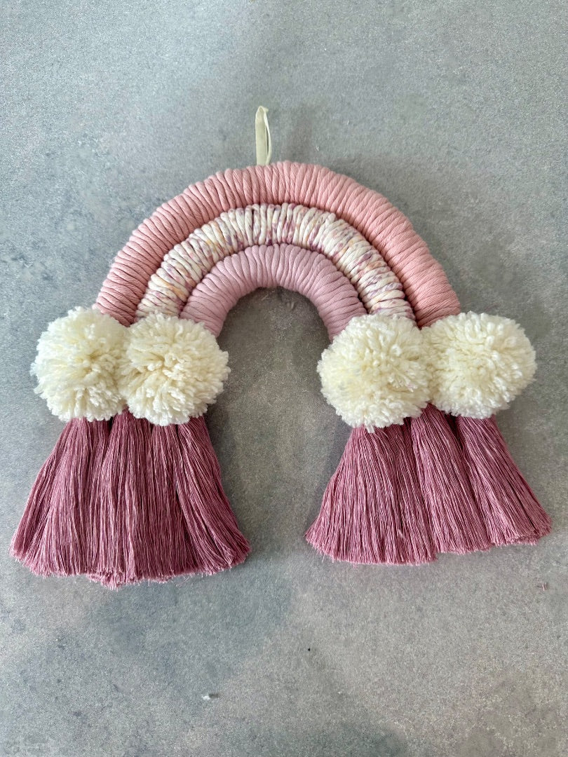 P and P Pompom P and P Rainbow, Purple and pink pastel Small