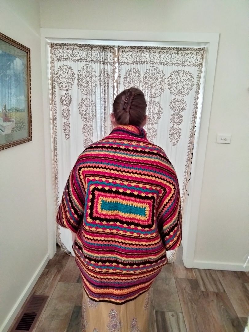 Carmah Designs Mexi Magic Snuggle Cardigan,  Multi Coloured Free Size