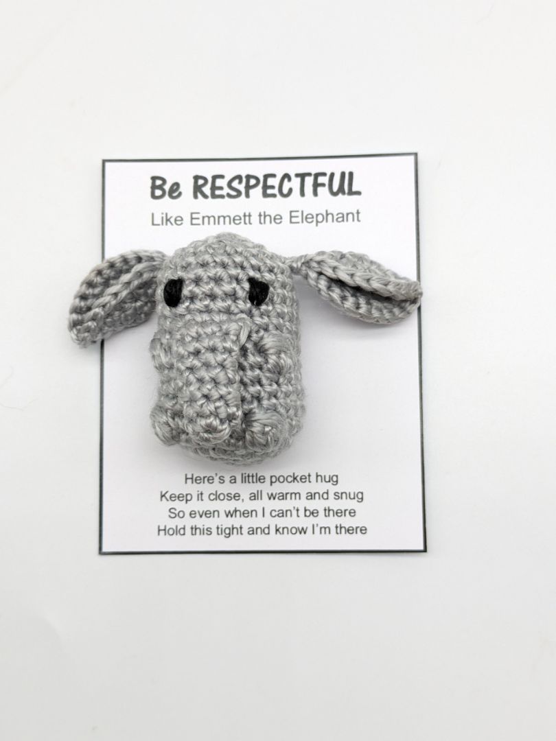 Mon Ami Crochet Pocket Hug Elephant