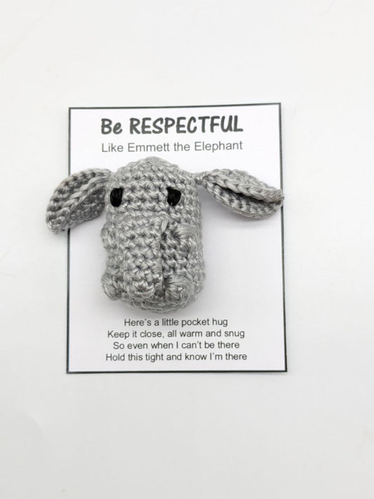 Mon Ami Crochet Pocket Hug Elephant