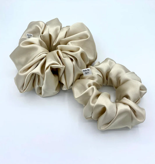Made By Lyss Satin Scrunchie,  Champagne Large