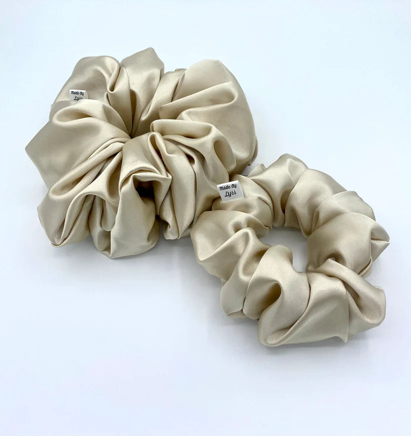 Made By Lyss Satin Scrunchie,  Champagne Small