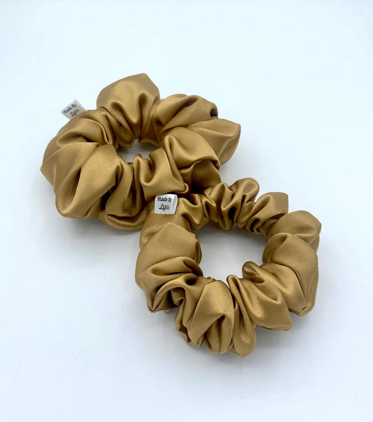 Made By Lyss Satin Scrunchie,  Caramel Large