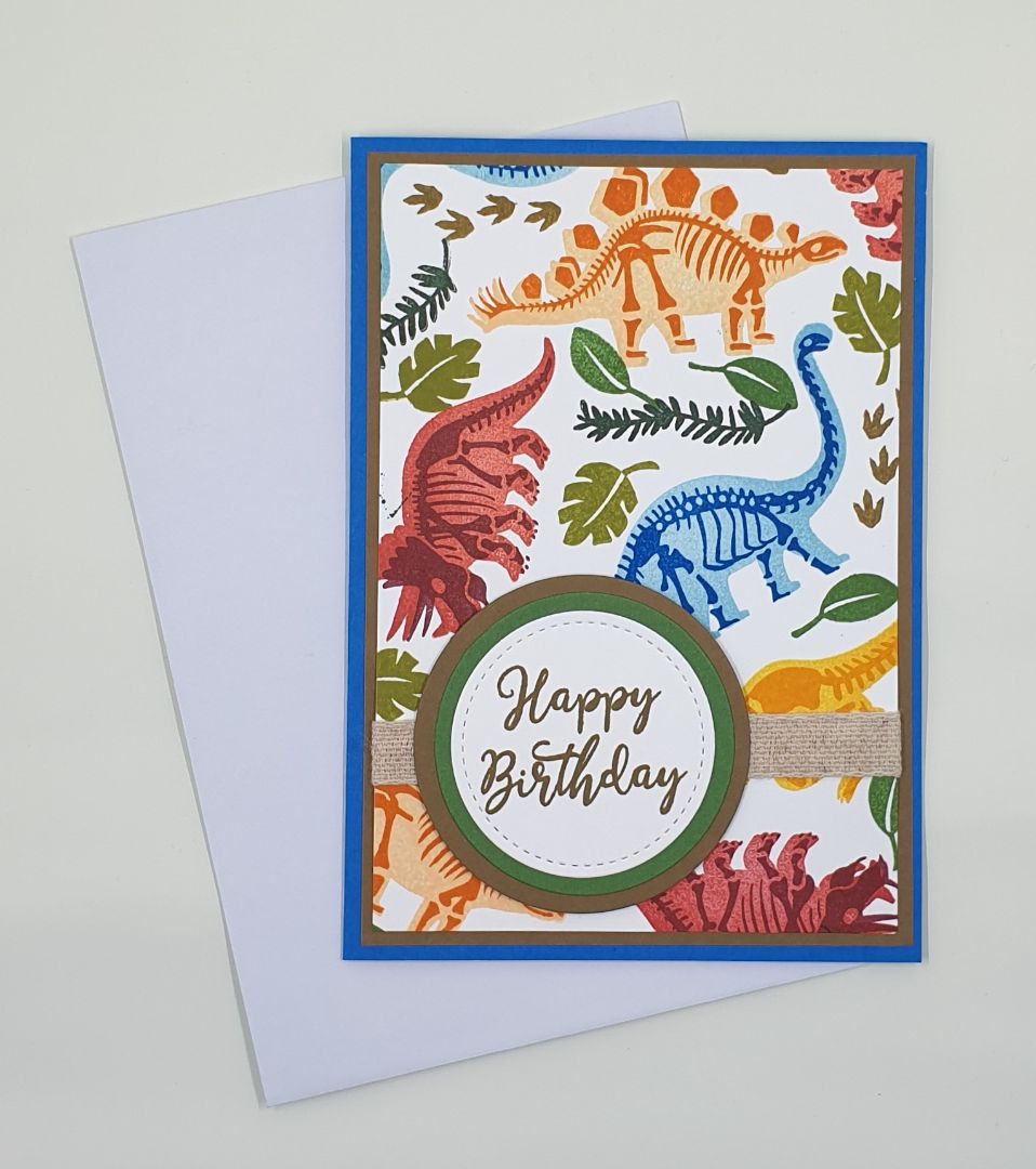 In The Groove Papercrafting Dinosaur Birthday Card
