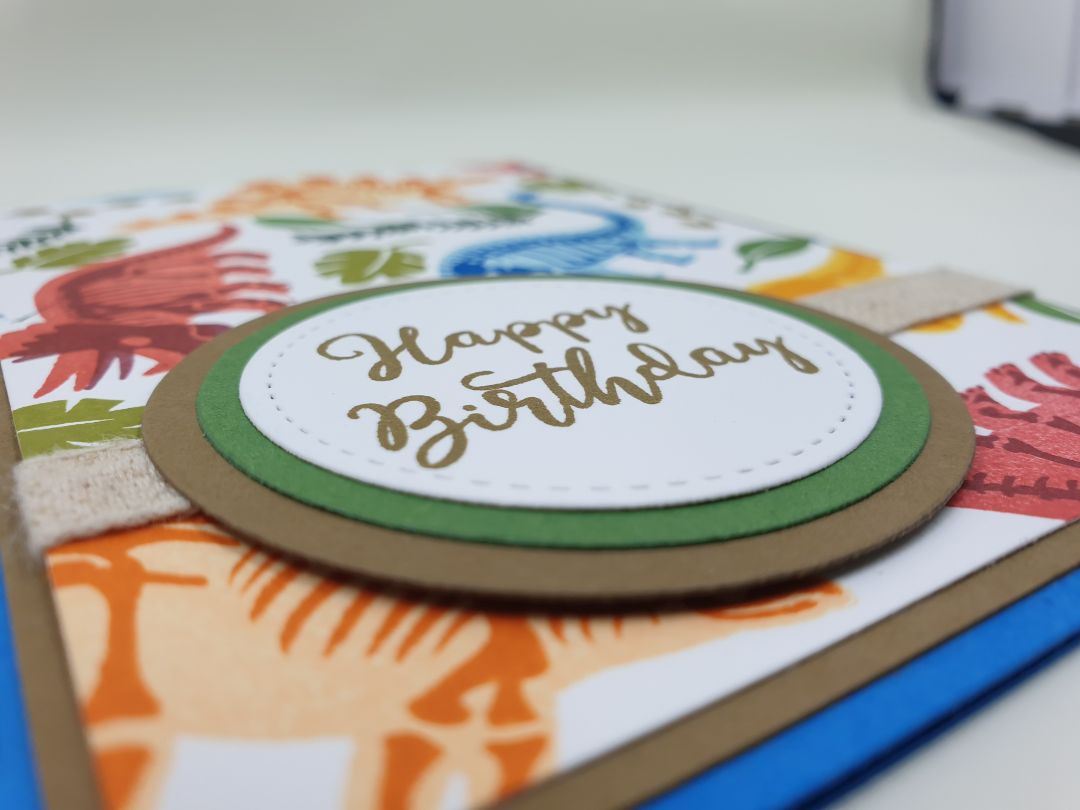 In The Groove Papercrafting Dinosaur Birthday Card