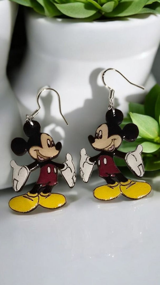 4 little Bells Mickey Mouse Dangles,  Multicoloured