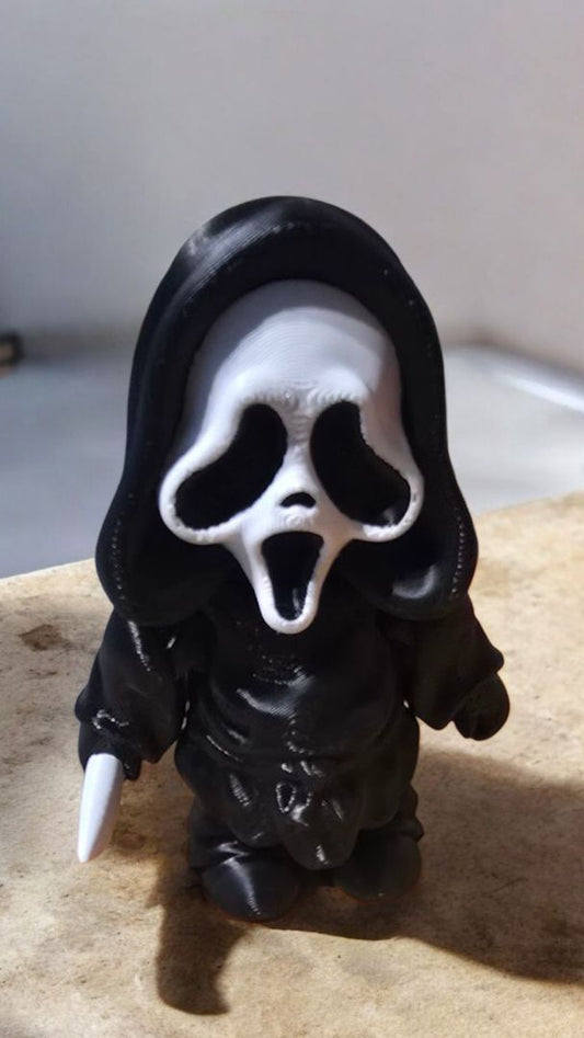 3D - Ghost Face,  Black & White