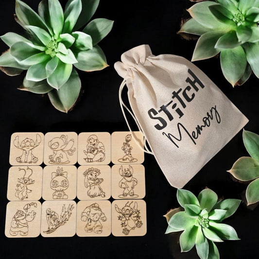 4 Little Bells Stitch memory,  Natural wood