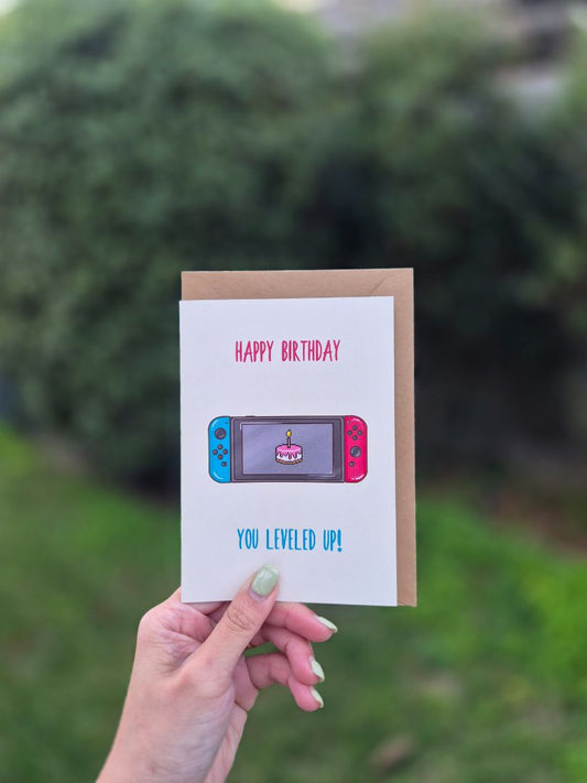 Young At Heart Studio Levelled Up Birthday Card