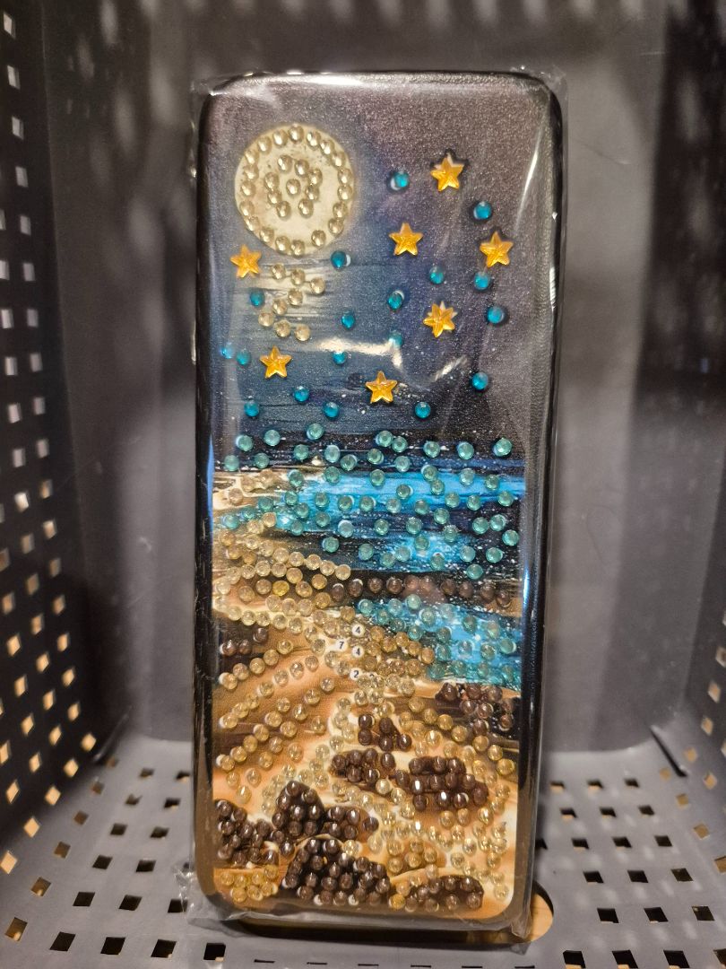 Seahorse Creations AU Glasses Cases - Moon on the Beach,  black