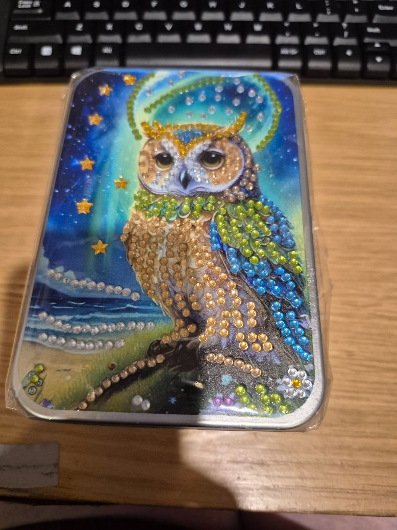 Seahorse Creations AU Box - Owl Lockable,  Silver