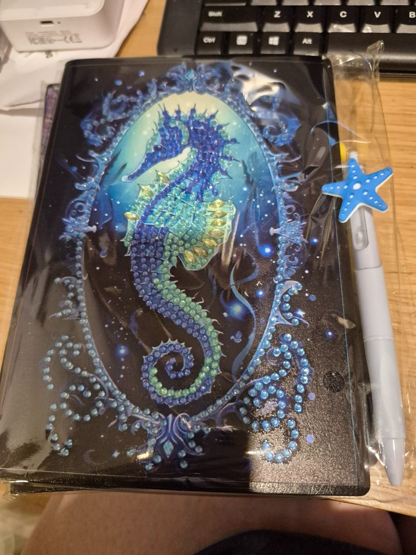 Seahorse Creations AU Notebook -seahorse  & Pen,  black A5