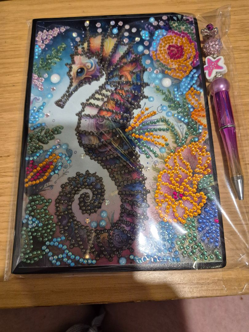 Seahorse Creations AU Notebook - seahorse and pen,  Assorted A5
