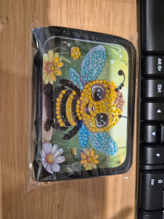 Seahorse Creations AU Card Wallett - Bee, zip,  black small