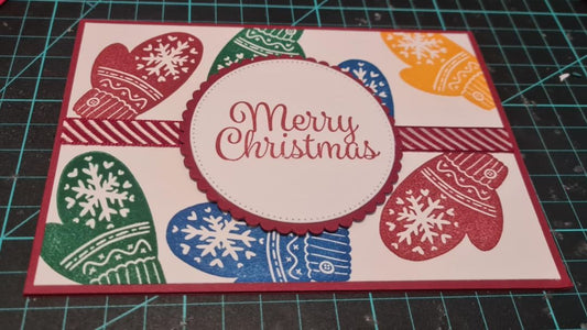 In The Groove Papercrafting Mittens Christmas Card