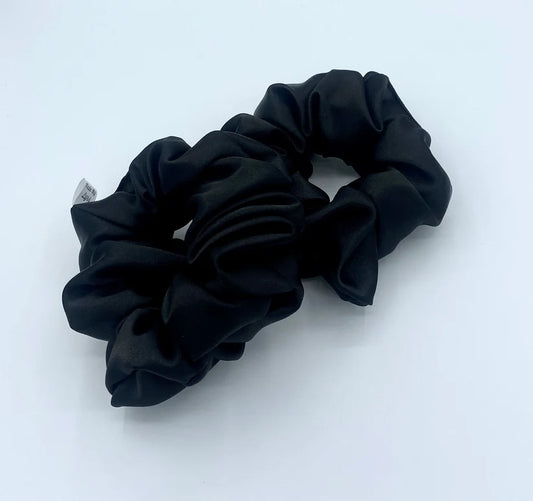 Made By Lyss Satin Scrunchie,  Black Large
