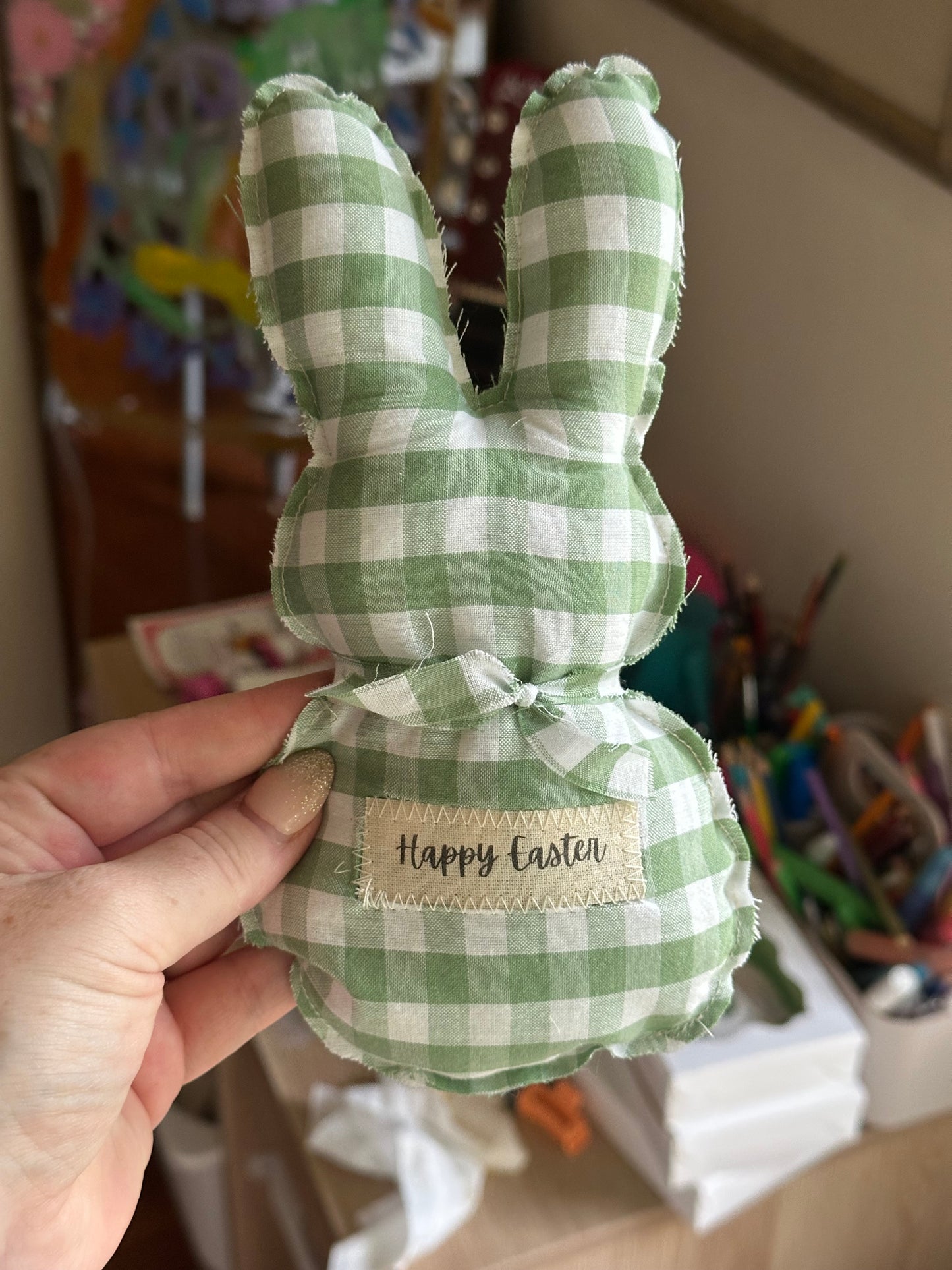 Handmade Easter Bunny Keepsake – Happy Easter Decoration