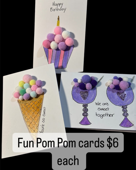 Crystal Inspirations Pom Pom Cards,  Various