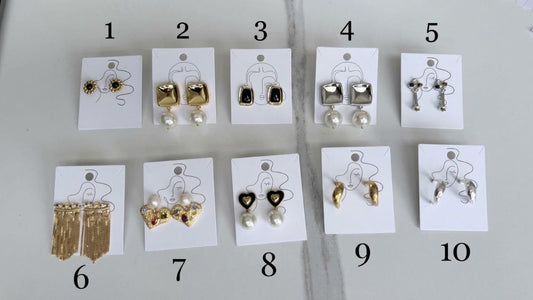 LumaKnot Earring 1: Gold Flowers,  Gold One Size