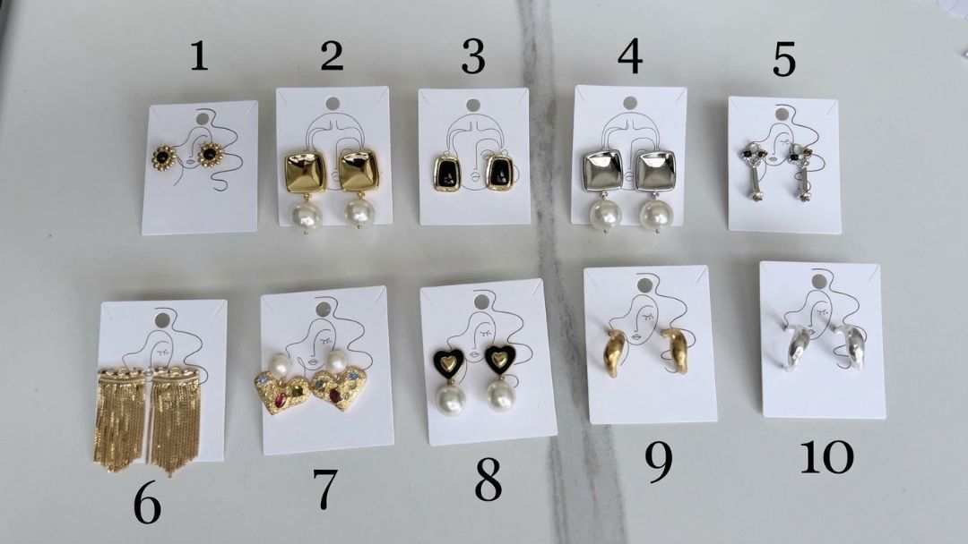 LumaKnot Earring 5: Multi Drops,  Silver One Size