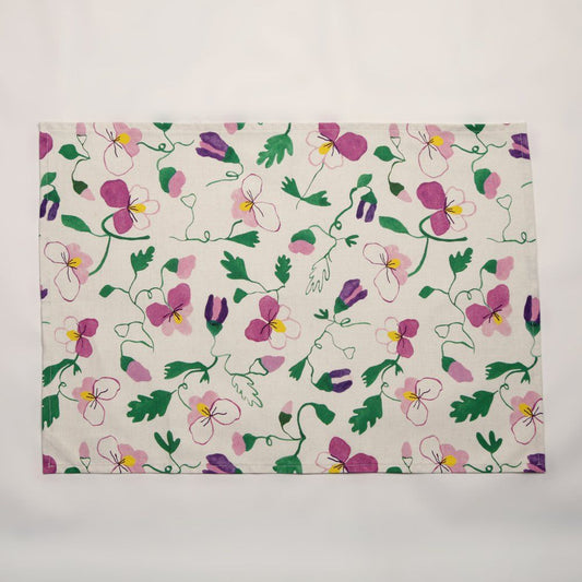 Pansy Tea Towel