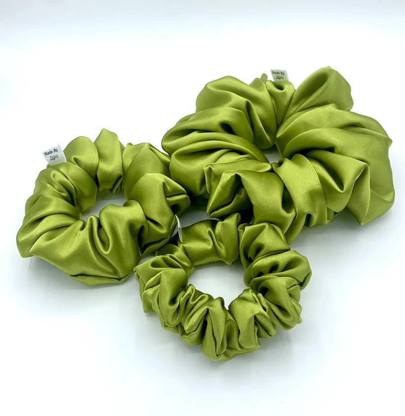 Made By Lyss Satin Scrunchie,  Sage Large