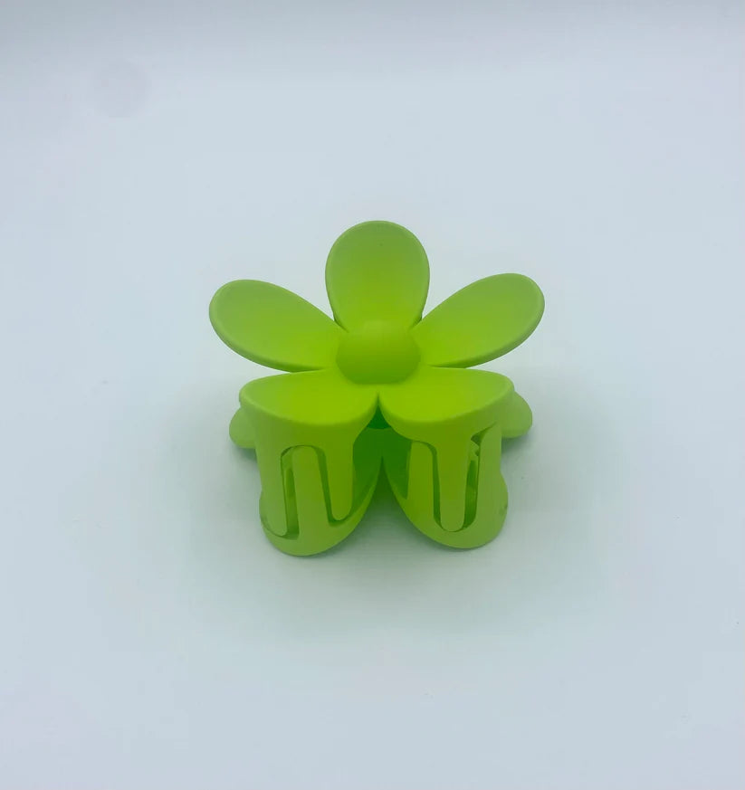 Made By Lyss Flower Hairclaw,  Green